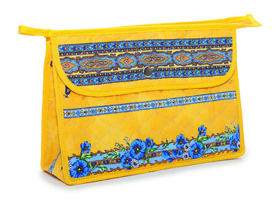 Provence pattern Cosmetics Bag (Marat d'Avignon / tradition. yel - Click Image to Close